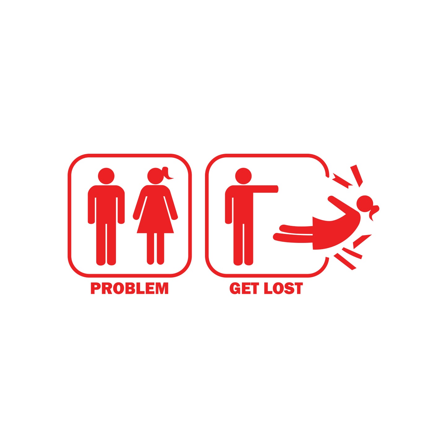 Problem Get Lost Sticker