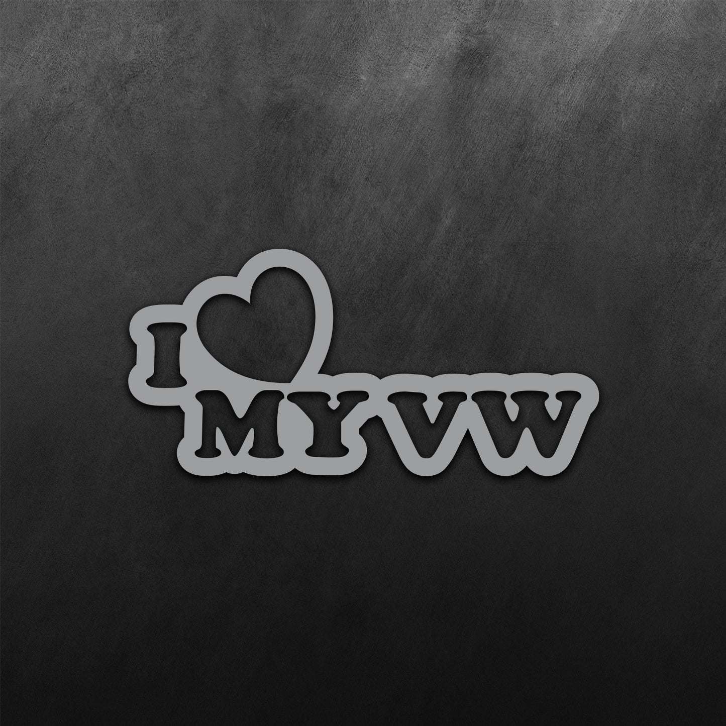 JDM Hearts I Love My VW Sticker