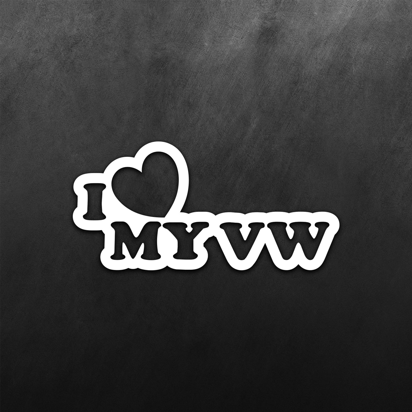 JDM Hearts I Love My VW Sticker