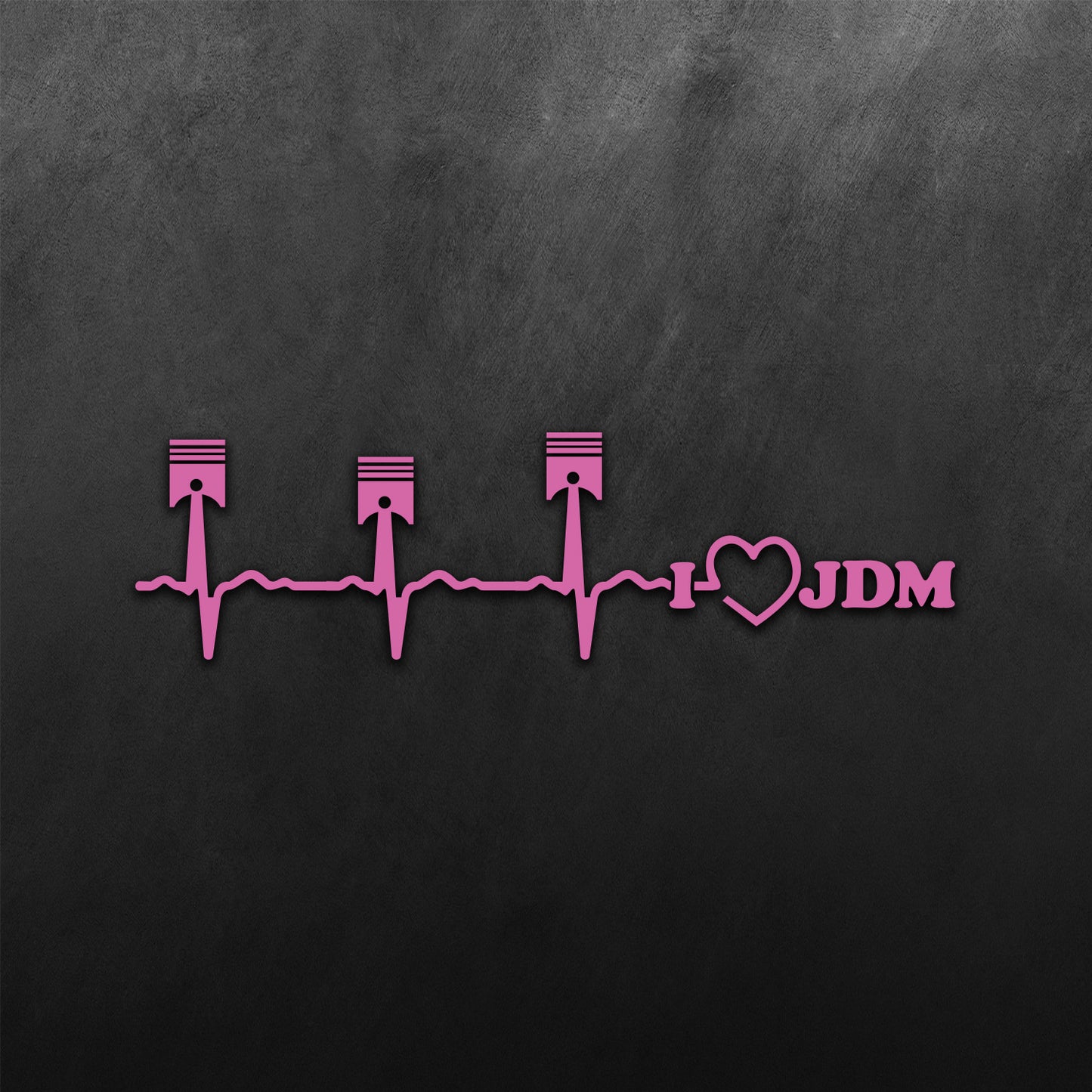 JDM Heart I Love Piston Sticker