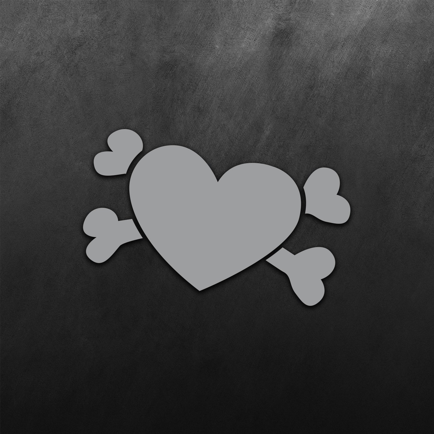 JDM Heart Skull Sticker
