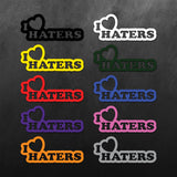 JDM Heart I Love Haters Sticker