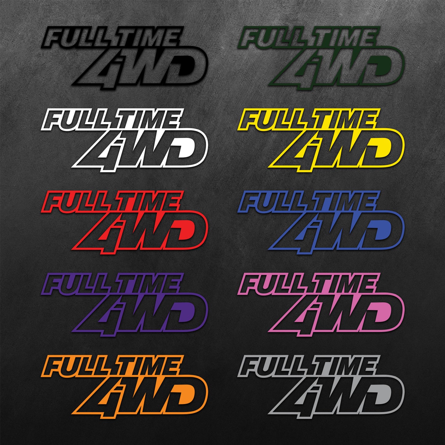 Full Time 4WD Sticker