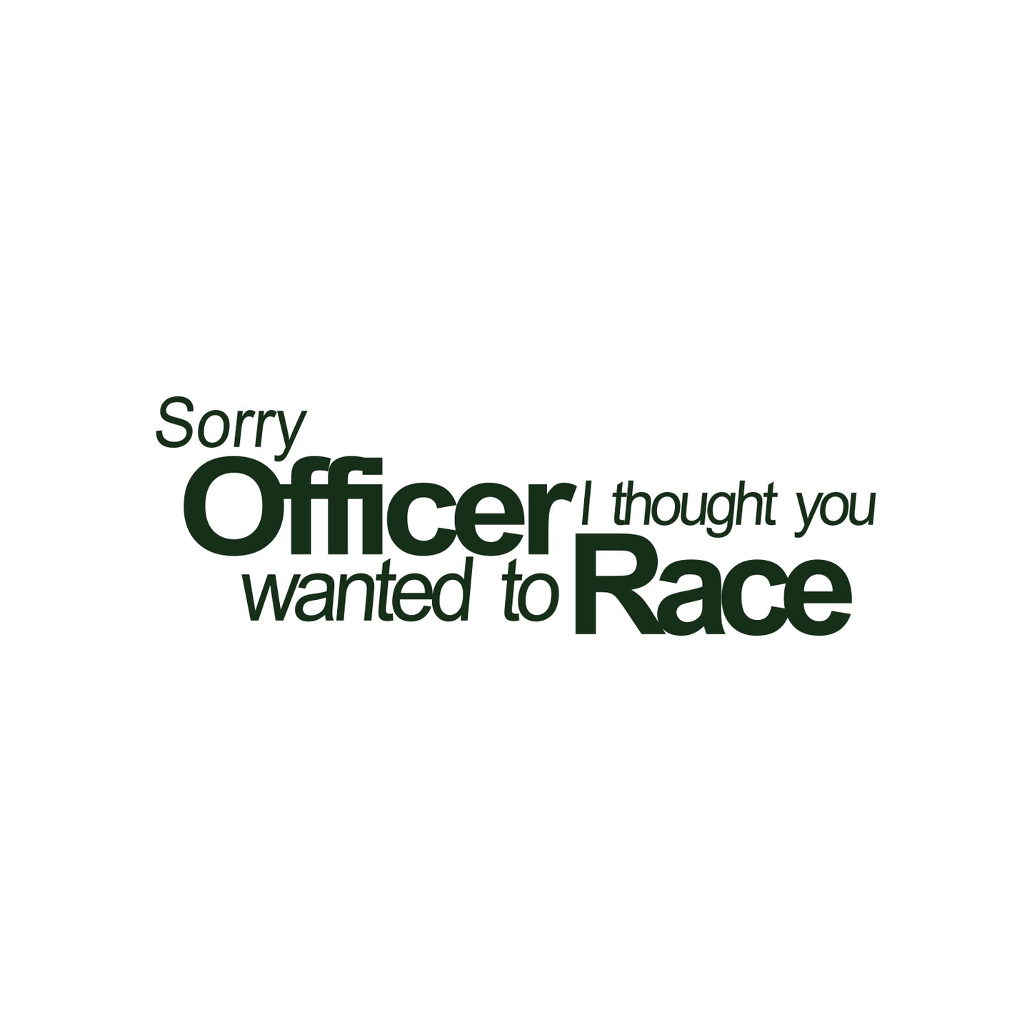 Sorry Officer Sticker