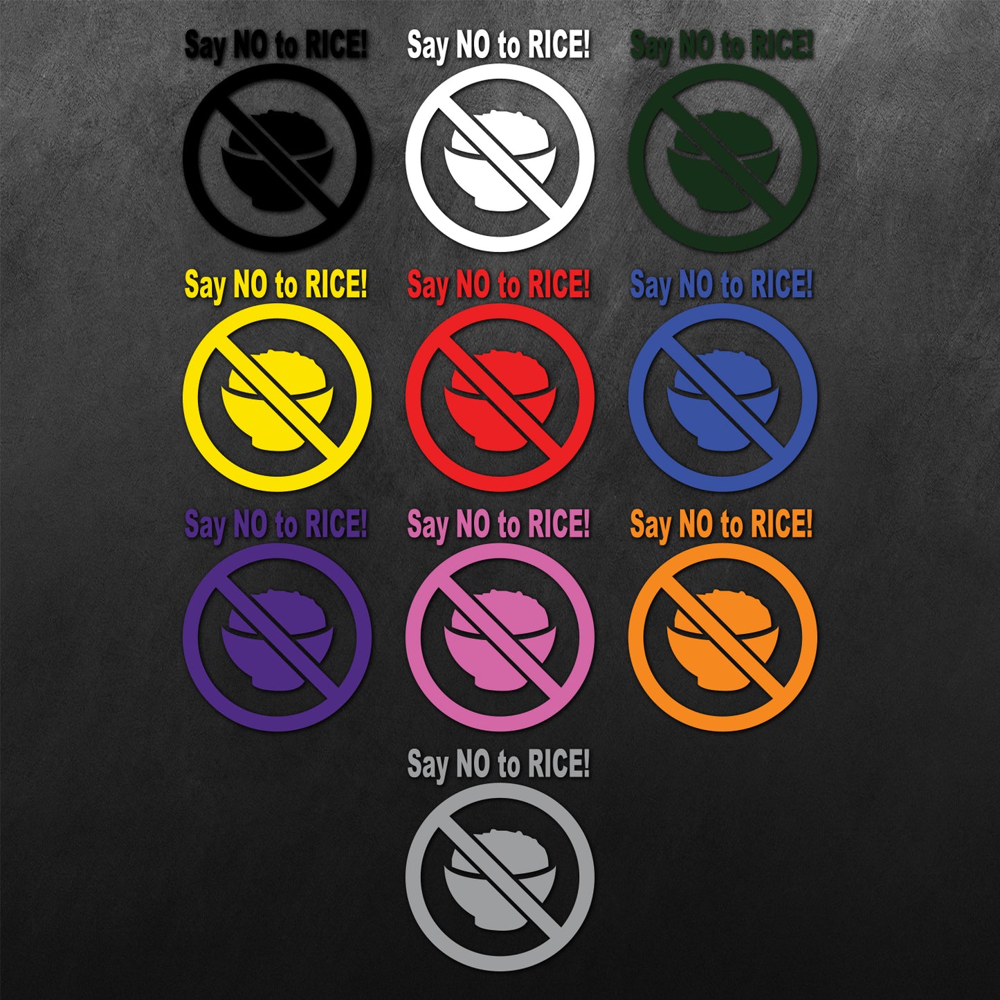 JDM Say No To Rice Sticker