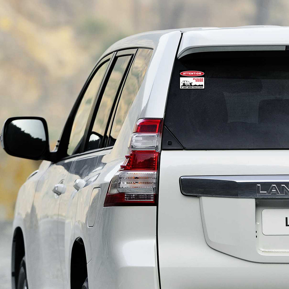Please Honk for Land Cruiser Attention Sticker
