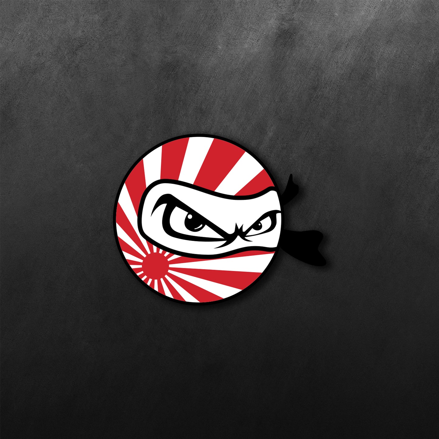 Ninja Face Rising Sun Sticker