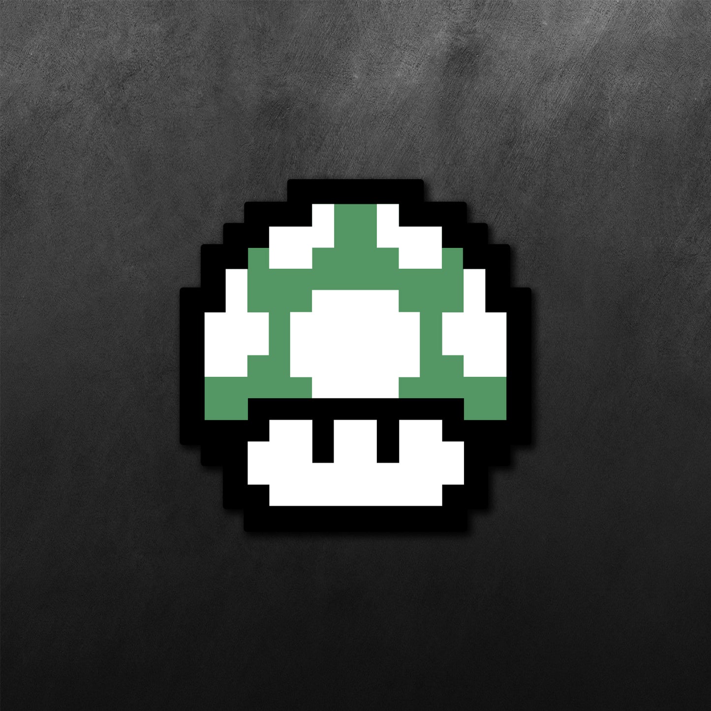 Toad Mushrooms Green Sticker