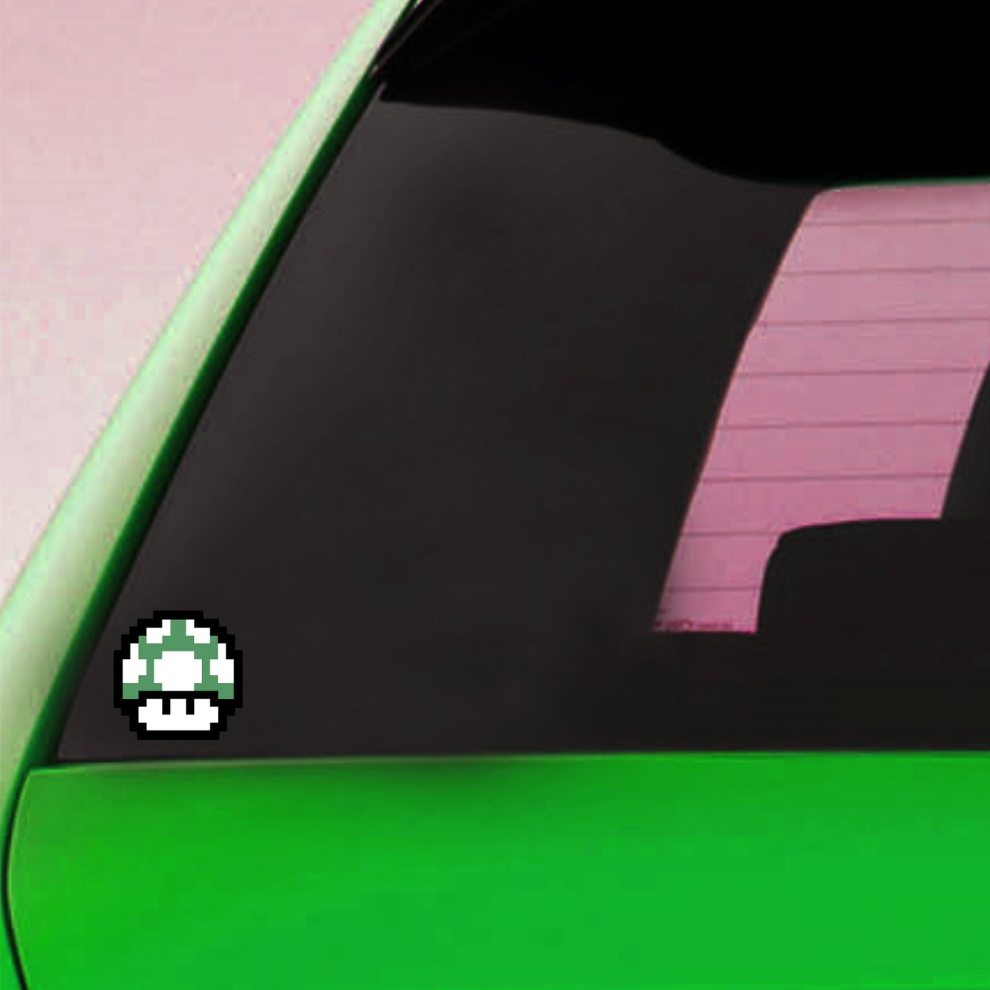 Toad Mushrooms Green Sticker