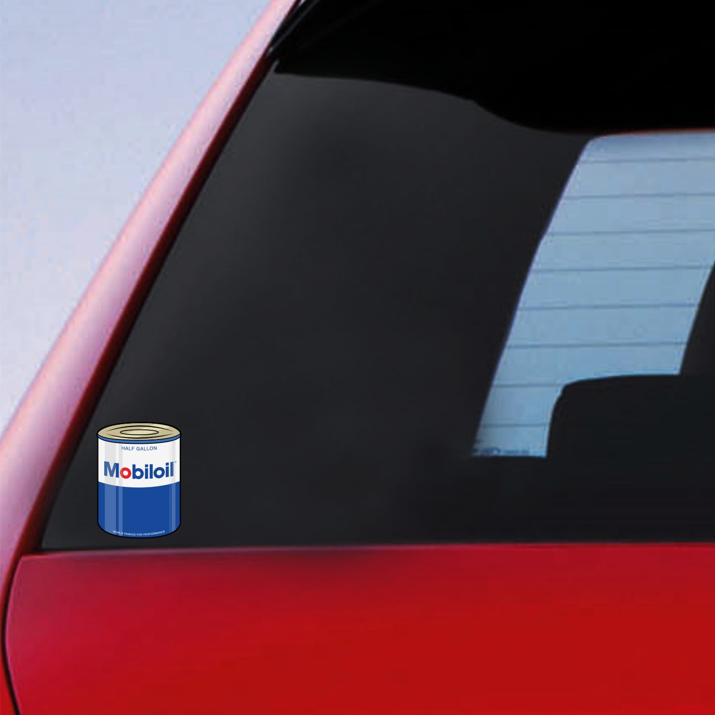 Mobiloil Oil Sticker
