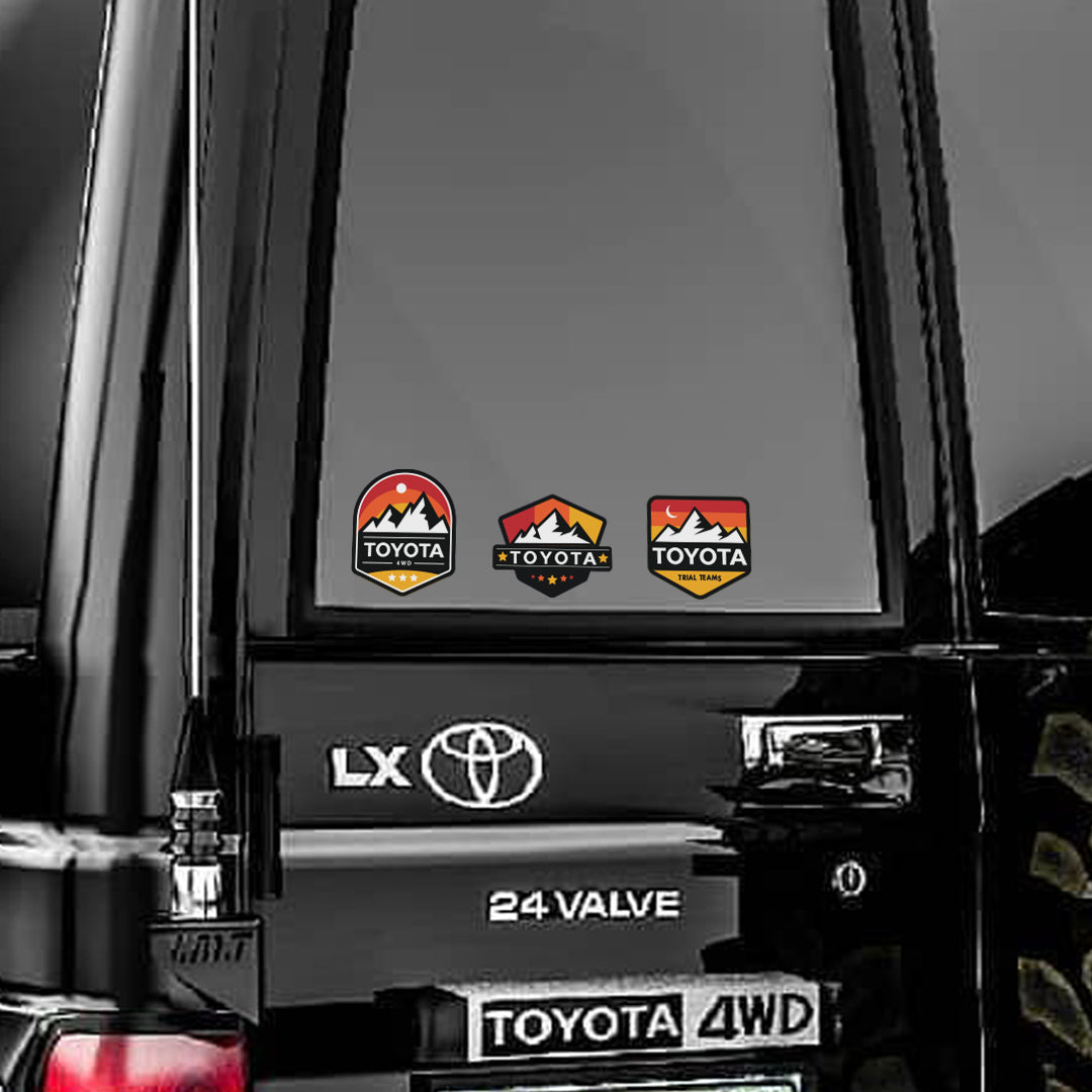 4WD Mountain Adventure Surfing & Camping Decal Stickers