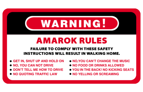 Warning Rules Sticker - Available in many options