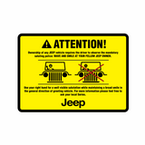 Attention Jeep Sticker-0