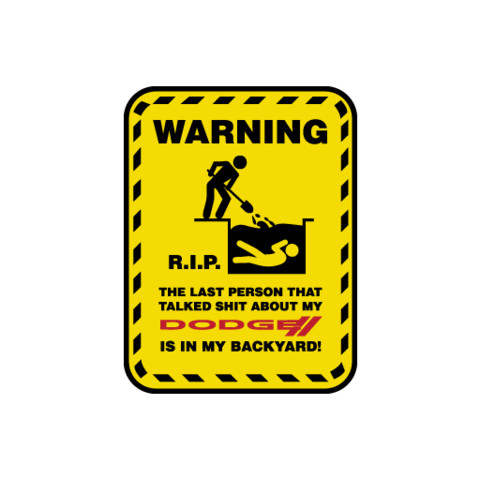 Warning RIP Sticker - Available in many options