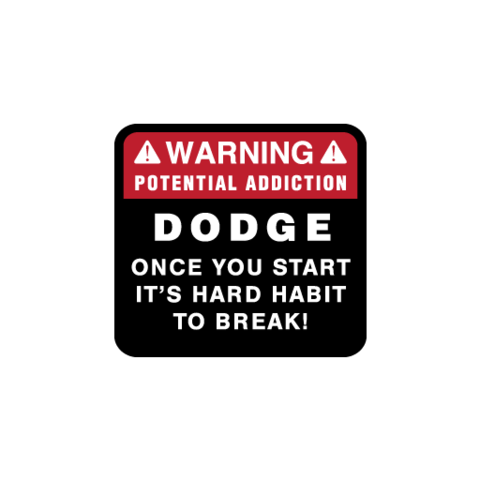 Warning Potential Addiction Sticker - Available in many options