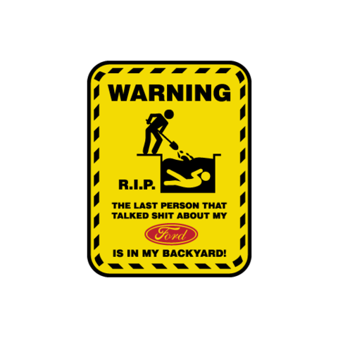 Warning RIP Sticker - Available in many options
