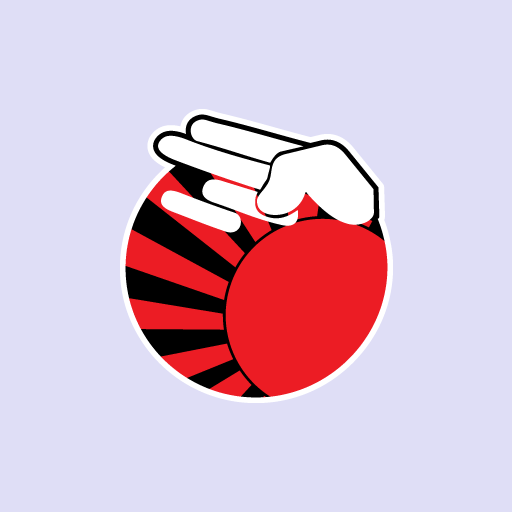 JDM Hand Rising Sun Shocker Top Sticker-0