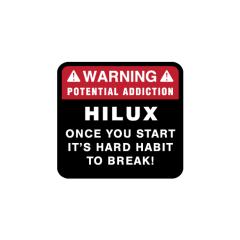 Warning Potential Addiction Sticker - Available in many options