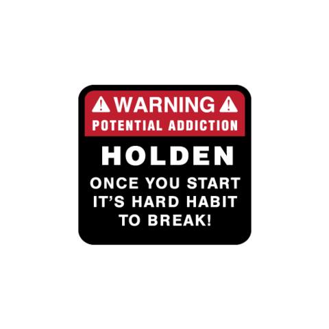 Warning Potential Addiction Sticker - Available in many options