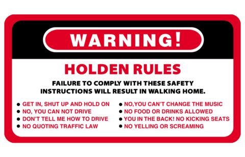 Warning Rules Sticker - Available in many options