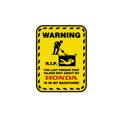Warning RIP Sticker - Available in many options