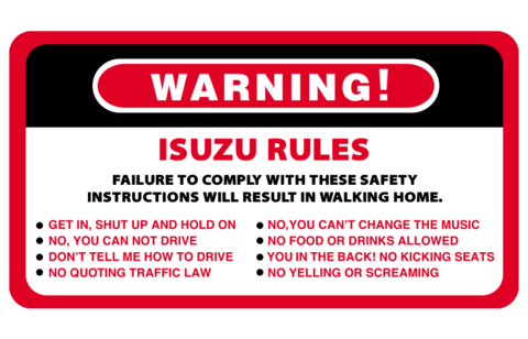 Warning Rules Sticker - Available in many options