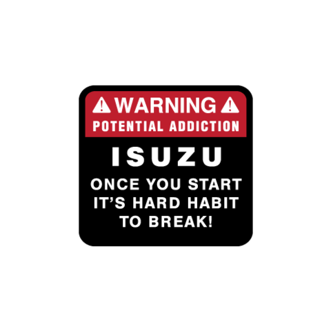 Warning Potential Addiction Sticker - Available in many options