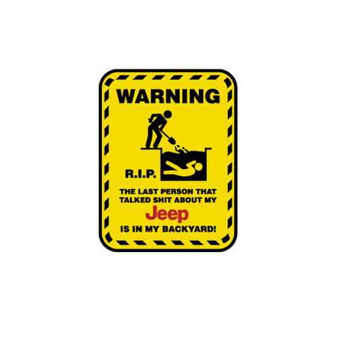 Warning RIP Sticker - Available in many options