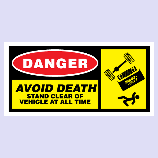 Danger Avoid Death 4WD Decals Stickers - Available in many options