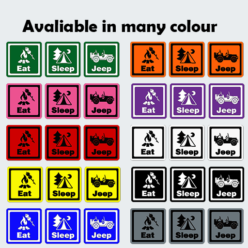 Eat Sleep Sticker - Available in many options