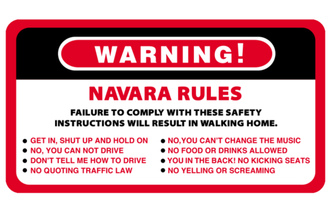 Warning Rules Sticker - Available in many options