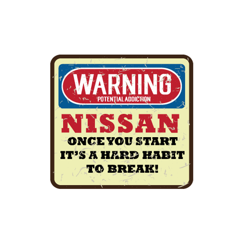 Warning Potential Habit Sticker - Available in many options