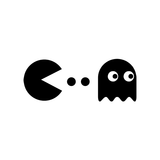 Pacman and Ghost Sticker-0
