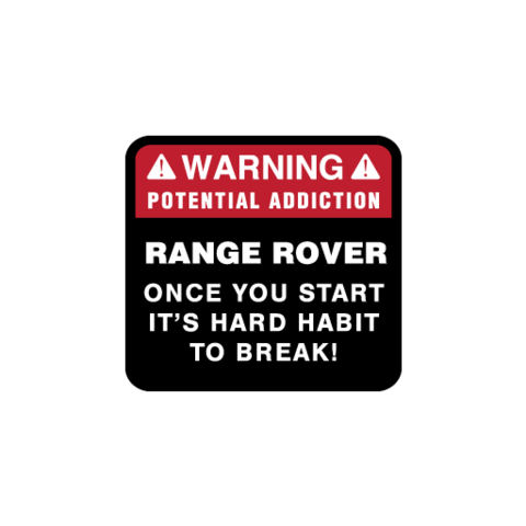 Warning Potential Addiction Sticker - Available in many options