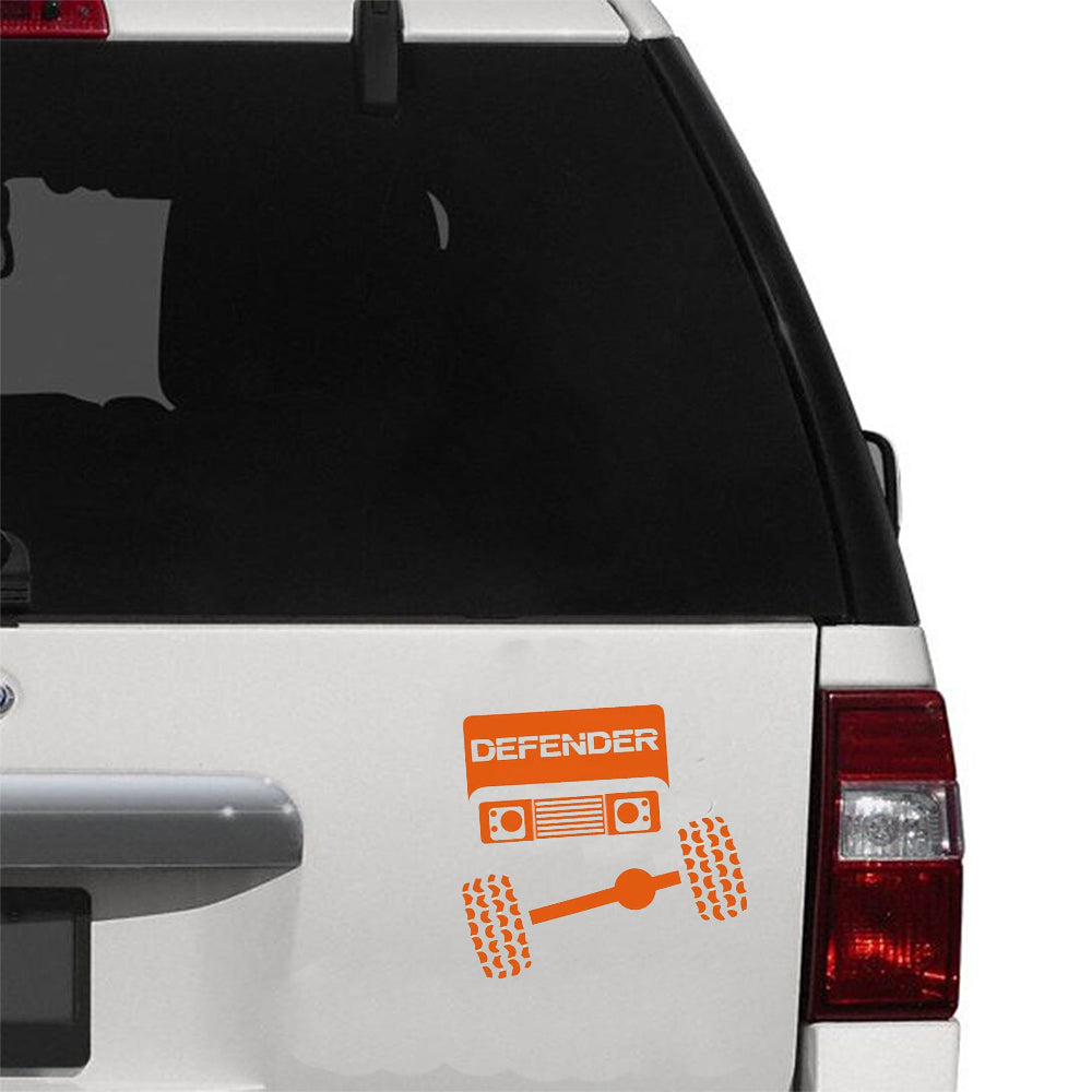 Front View Sticker for Land Rover Defender