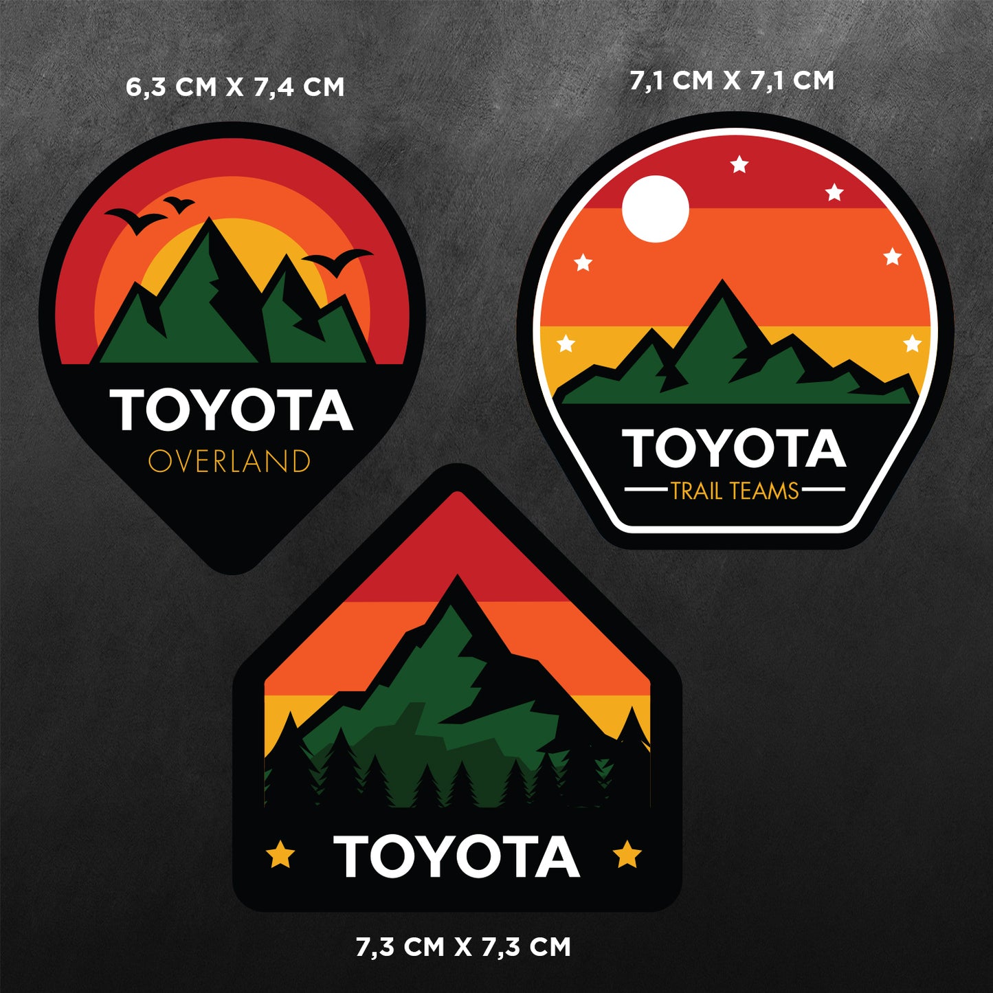 4WD Mountain Adventure Surfing & Camping Decal Stickers