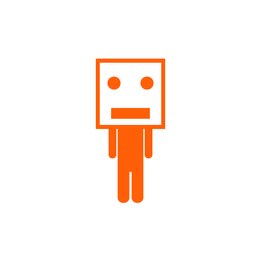 Box Head Man Stick Figure Sticker-0