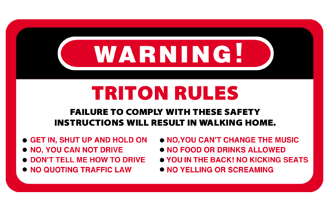 Warning Rules Sticker - Available in many options
