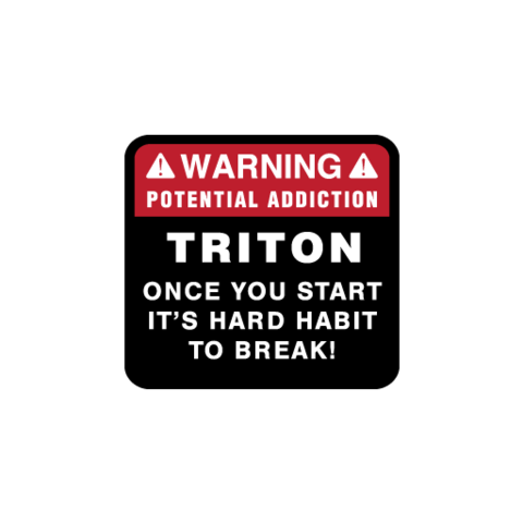 Warning Potential Addiction Sticker - Available in many options
