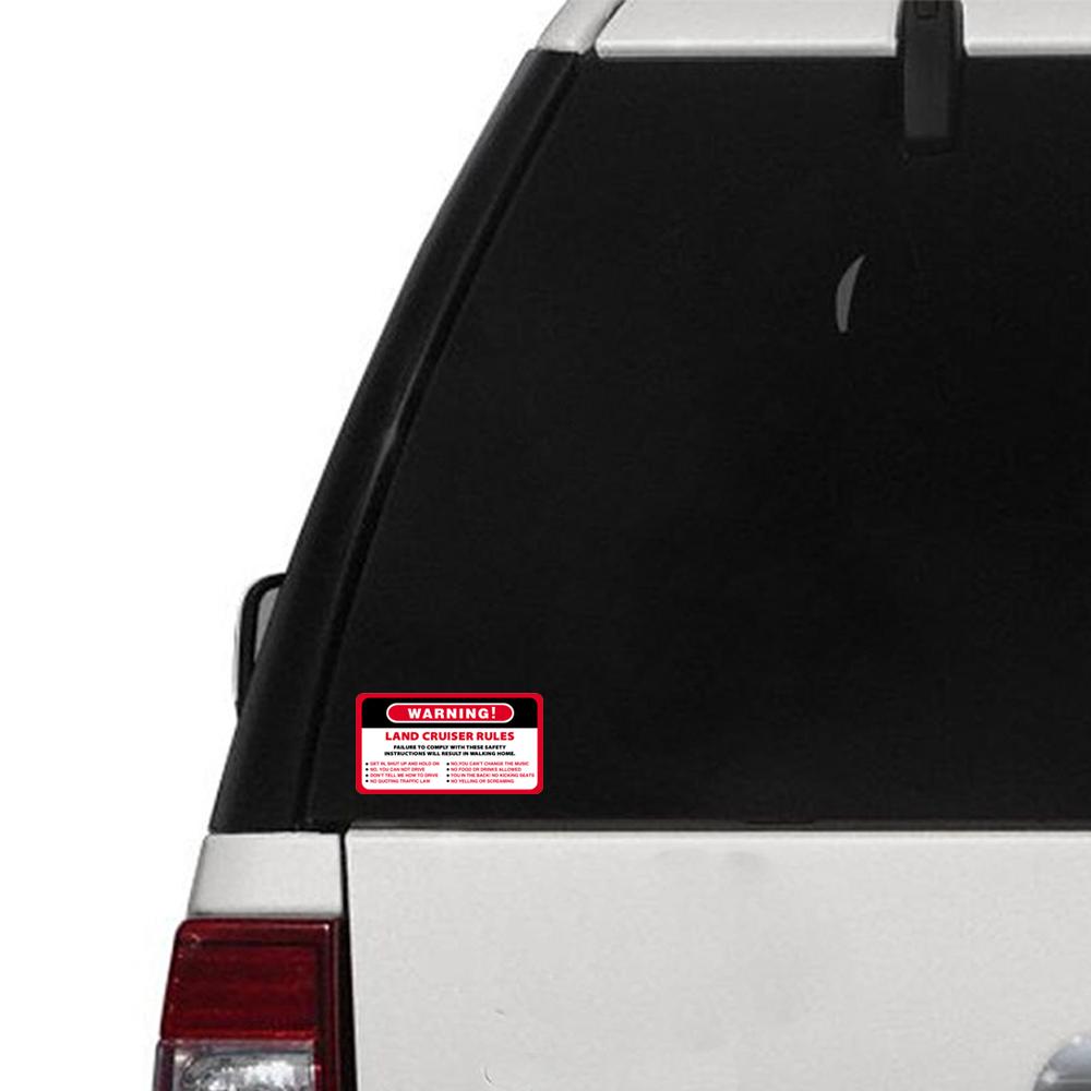 Warning Rules Sticker - Available in many options