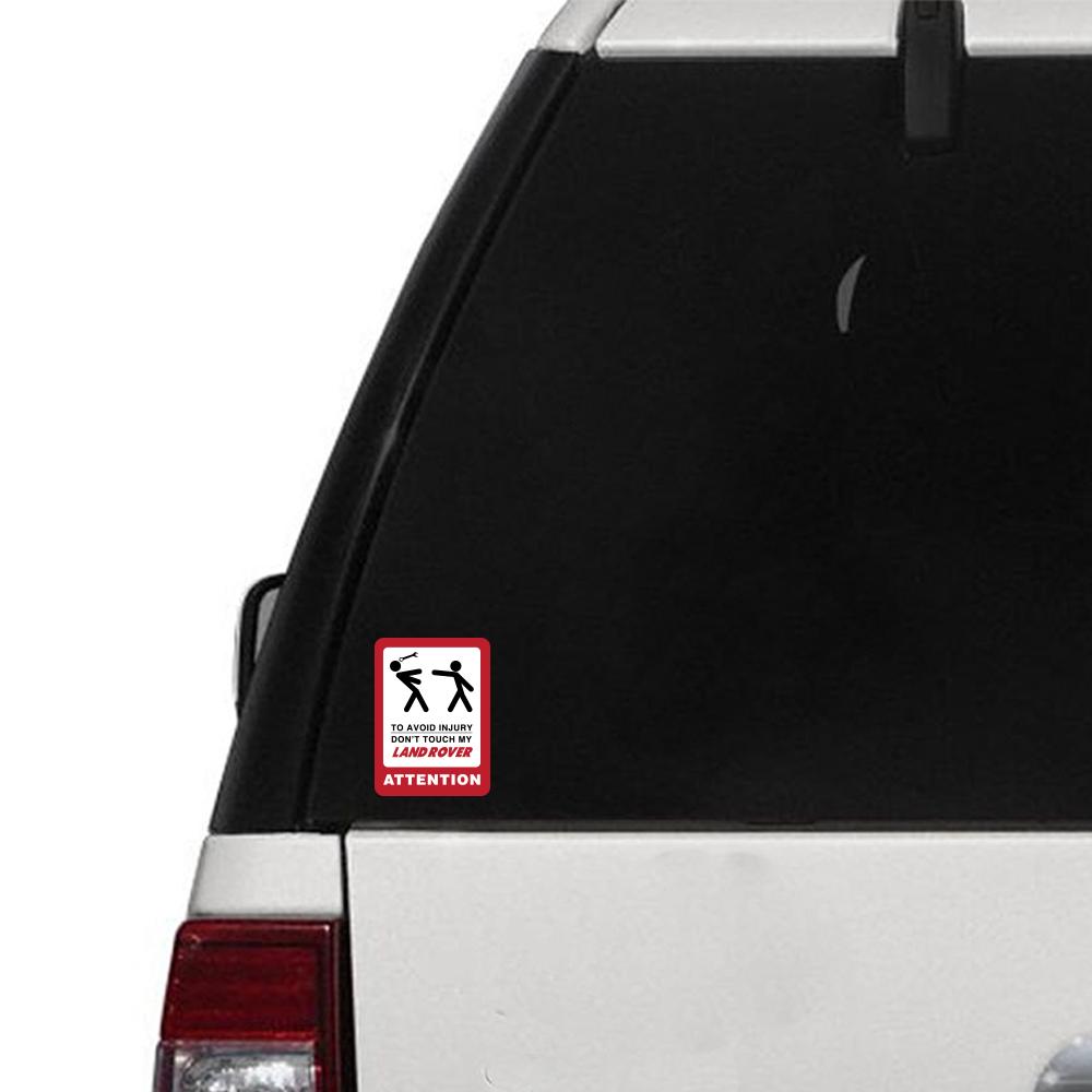 Attention Don't Touch My car Sticker - Available in many options