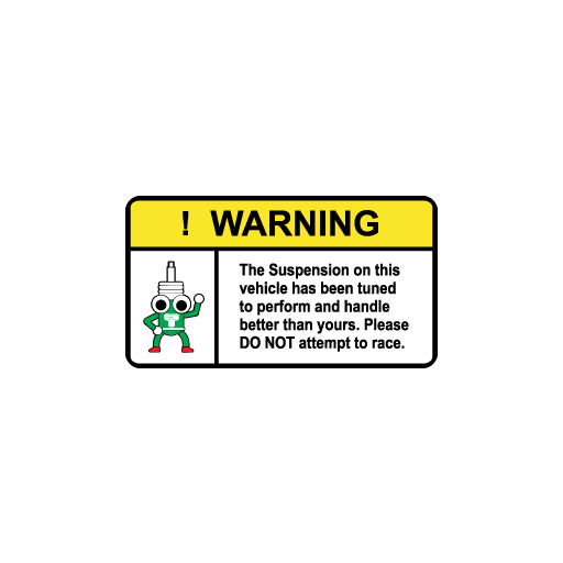 Warning The Suspesion On This Vehicle Been Tuned Sticker-0
