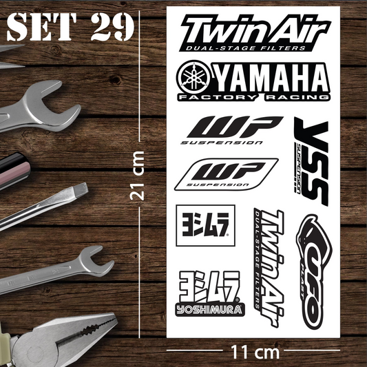 Assorted Motorcycle Bike Stickers Set Pack 29 Racing Decal