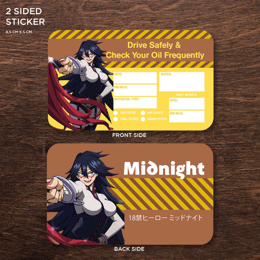 Midnight Double Sided Drive Safely & Check Oil Frequently Vinyl Decal Sticker