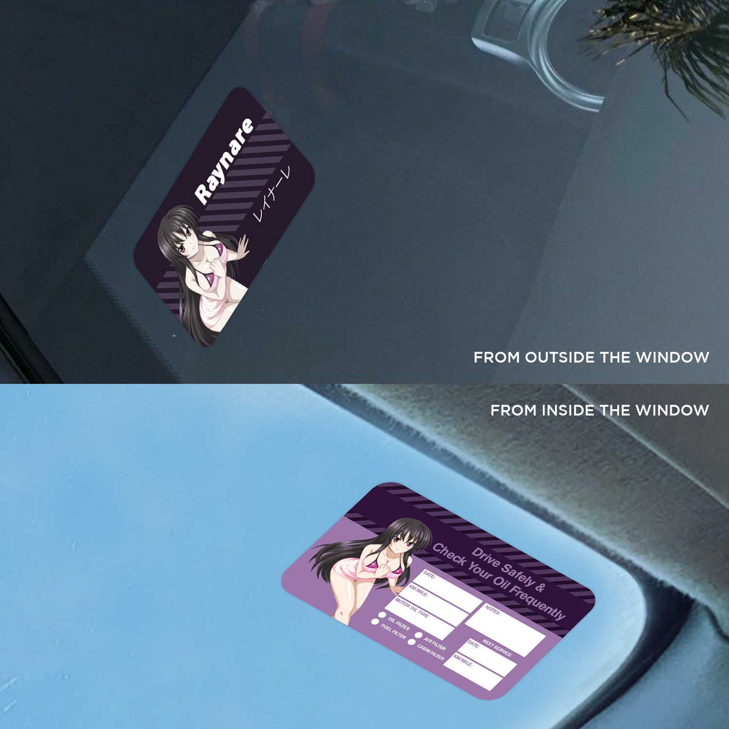 Raynare Double Sided Drive Safely & Check Oil Frequently Vinyl Decal Sticker