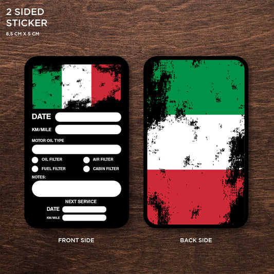 Spain Flag Double Sided Drive Safely & Check Oil Frequently Vinyl Decal Sticker