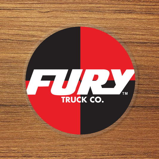 Fury Truck Co Skateboard Logo Vinyl Decal Sticker – Waterproof & UV Resistant