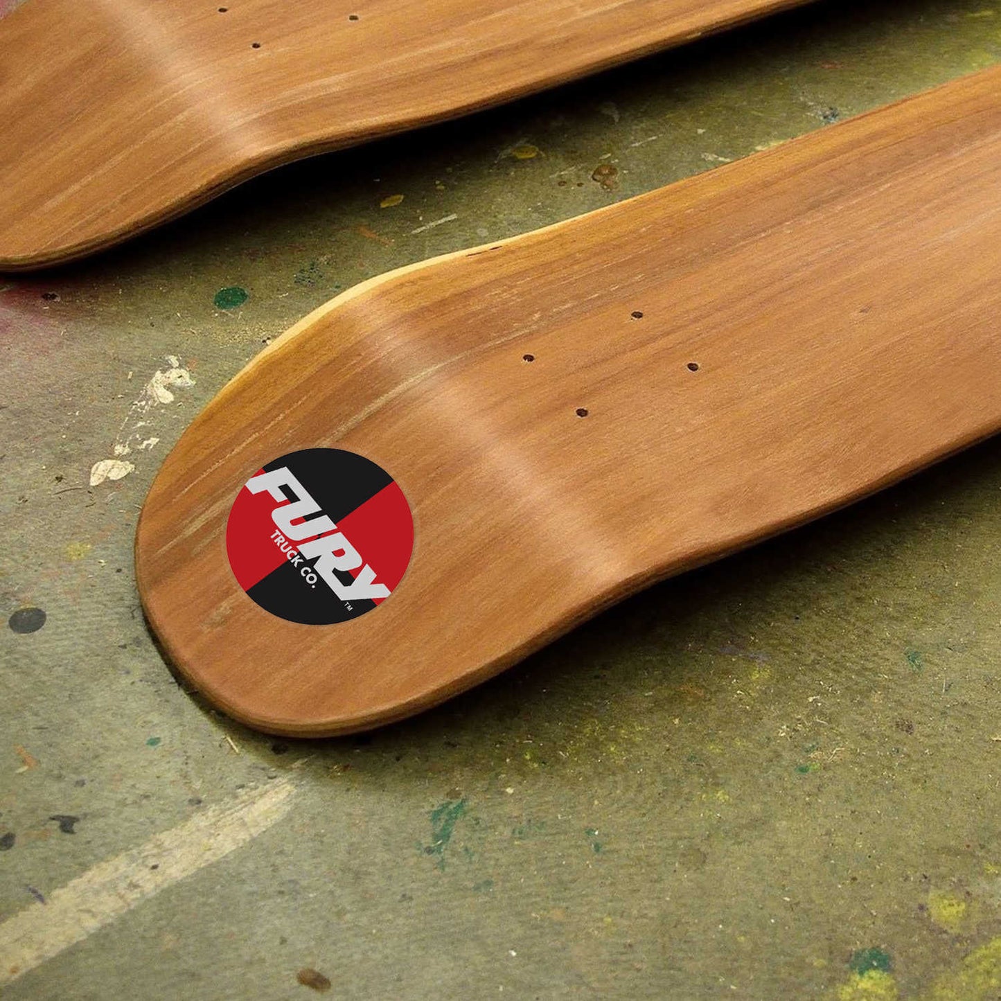 Fury Truck Co Skateboard Logo Vinyl Decal Sticker – Waterproof & UV Resistant