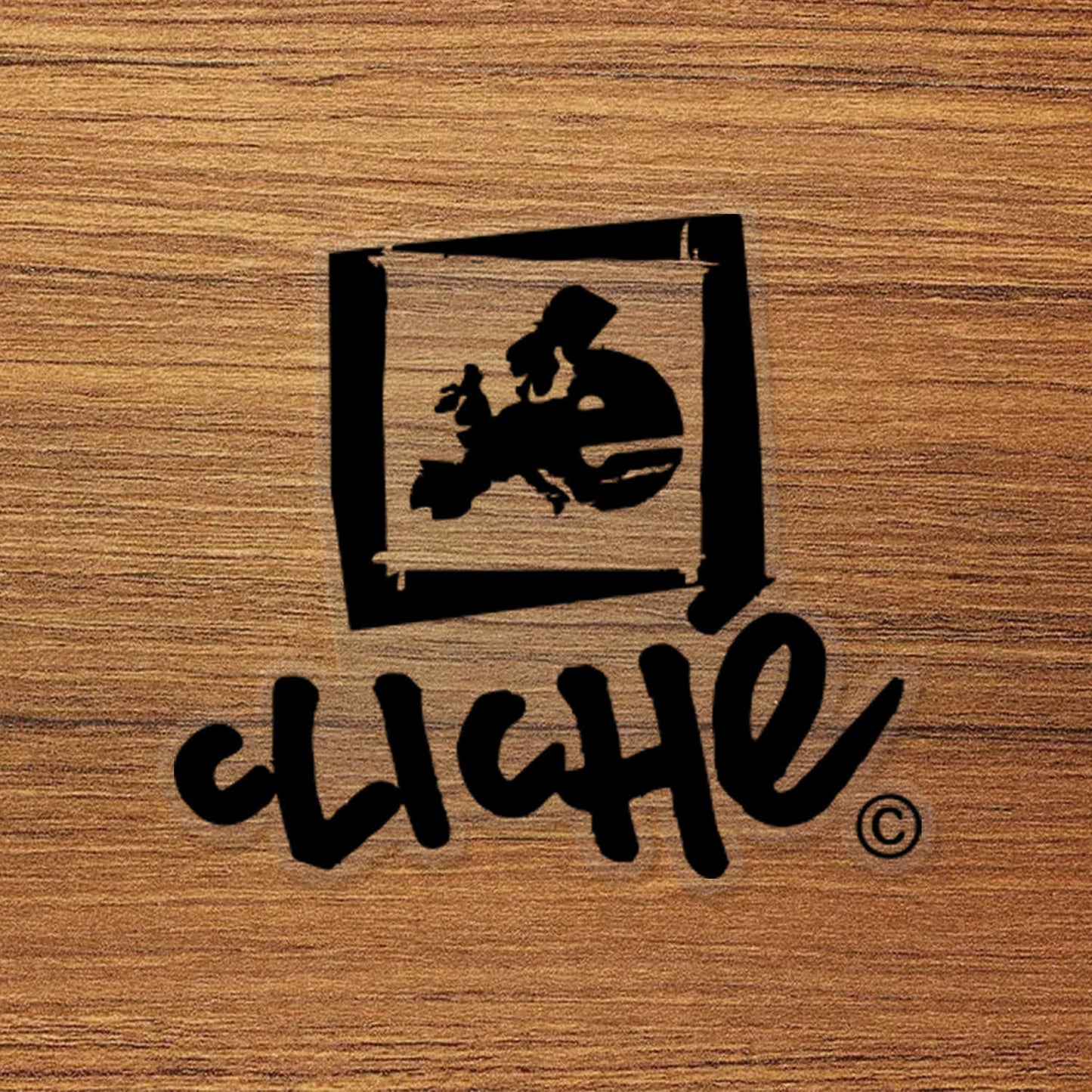 Cliché Skateboard Logo Vinyl Decal Sticker – Waterproof & Durable