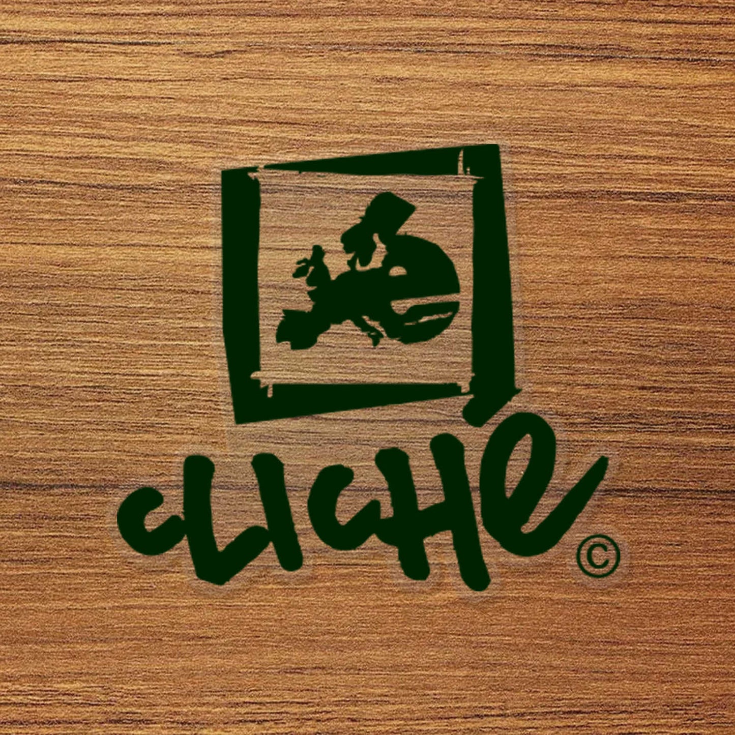 Cliché Skateboard Logo Vinyl Decal Sticker – Waterproof & Durable